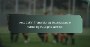 Ante Čačić: Trenerbidrag, Internasjonale turneringer, Lagets suksess