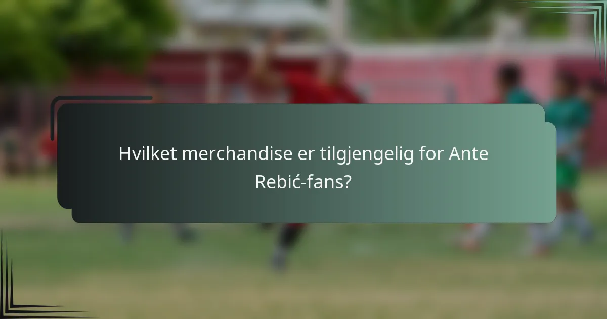 Hvilket merchandise er tilgjengelig for Ante Rebić-fans?